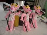 pantera cor de rosa com chapéu e bengala